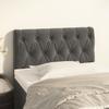 Vidaxl Bed Headboard, Dark Grey, 80X7X78/88 Cm, Velvet