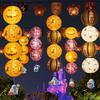 Halloween Glowing Pumpkin Paper Lanterns - Party Courtyard Decorations