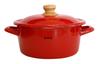 Fuji Enamel Double Handled Casserole Beams 20cm Red BMS-20W R