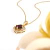 Light Luxury Natural Garnet Gemstone Jewelry Set S925 Silver Pendant Necklace Earring Fine Jewelry Women's Anniversary Gifts