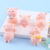 Cute Cartoon Pig Figurine Set Small Resin Piggy Statues Playful Ornaments for Home Garden Decorating