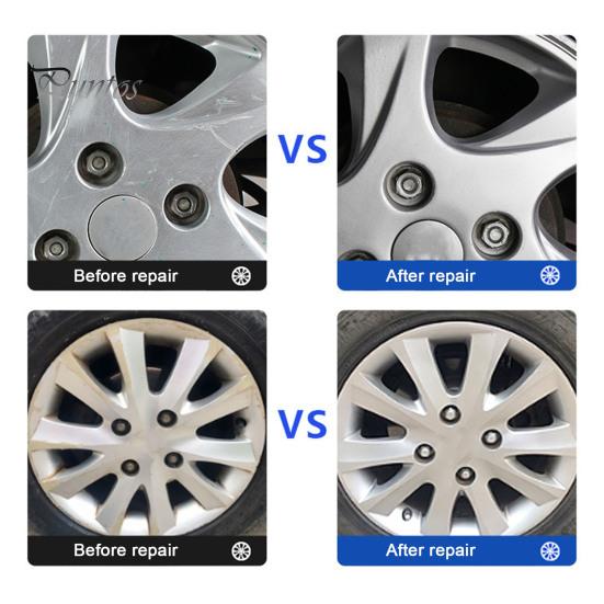 Car Rim Touch-Up Paint Wheel Touch-Up Pen Kit Super Adhesion Waterproof Compact Size Portable Car Wheel Scuff Scratch Repair Pen