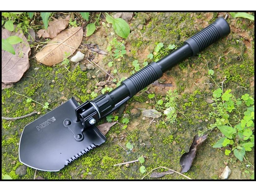 Military Survival Gear: Multi-functional Folding Manganese Steel Engineer's Shovel for Camping