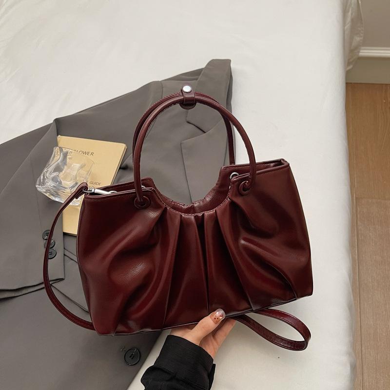 Foreign French Temperament Cloud Handbag Women's 2025 Autumn New Casual Niche Pleated Shoulder Wrinkled Messenger Bag