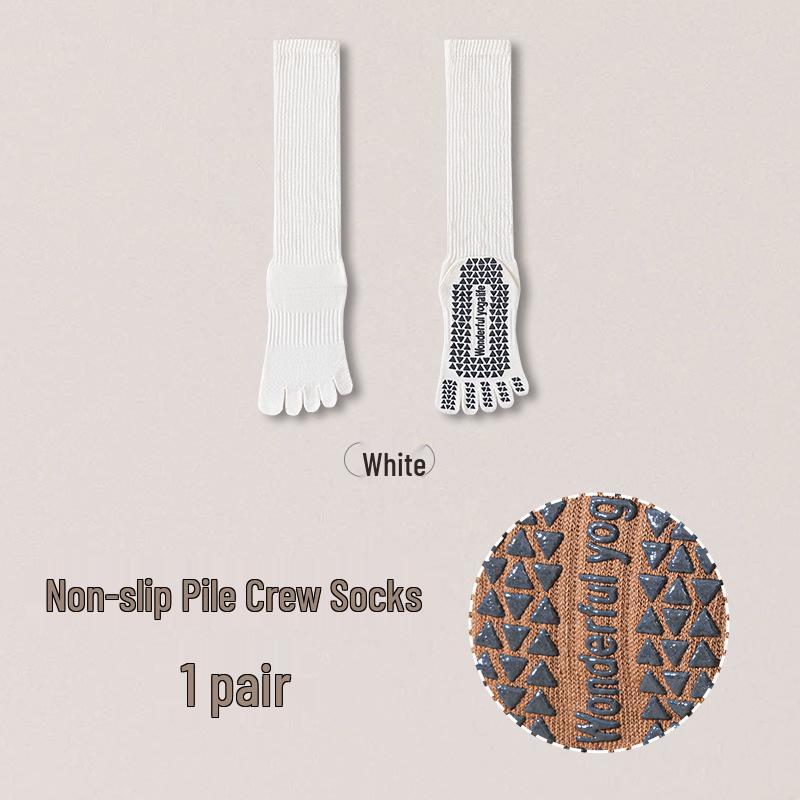 Vijf-Teen Antislip Over-de-Knie Pilates & Yoga Sokken voor Dames - Herfst/Winter Fitness Stijl