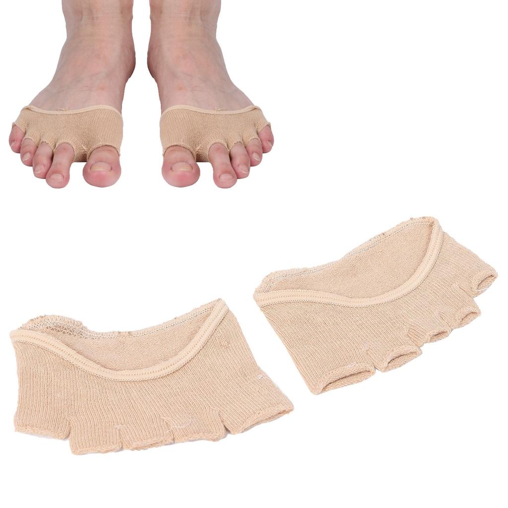 Zehentrennende Fersenlose Socken Atmungsaktiv Schweißabsorbierend Vorfußpolster Offene Zehen