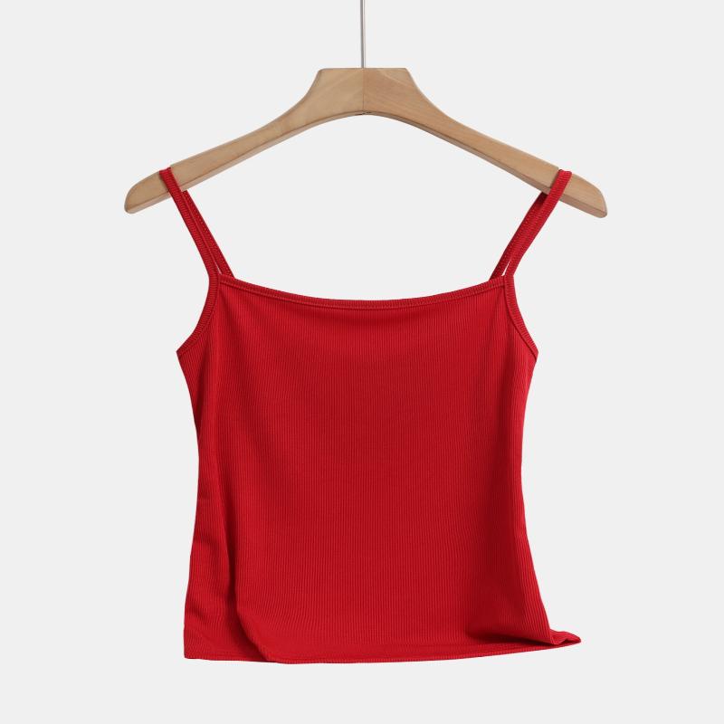6PCS Women's Summer Spaghetti Strap Cami, Breathable Skin-Soft, Slimming Chic Top for Dates & Outdoor Wear