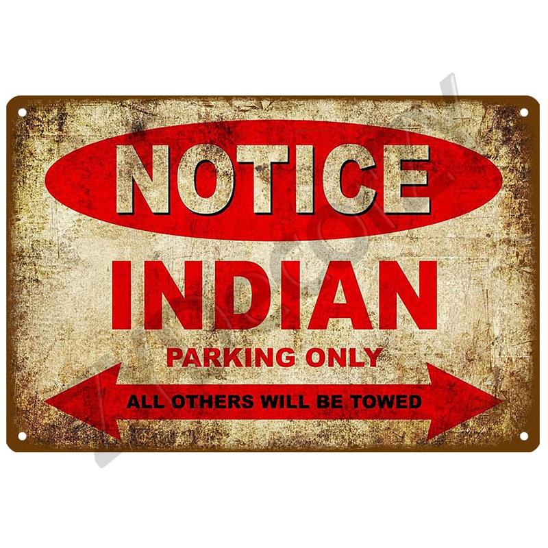India Moto For The Garage Plaque Metal Sign Vintage Wall Poster Vintage Retro Room Home Industrial Hanging Decor Art Tin Sign