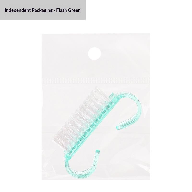 Colorful Soft Nail Cleaning Brushes Dense Bristles Ergonomic Non-Slip Handle for Daily Hand Foot Nail Care