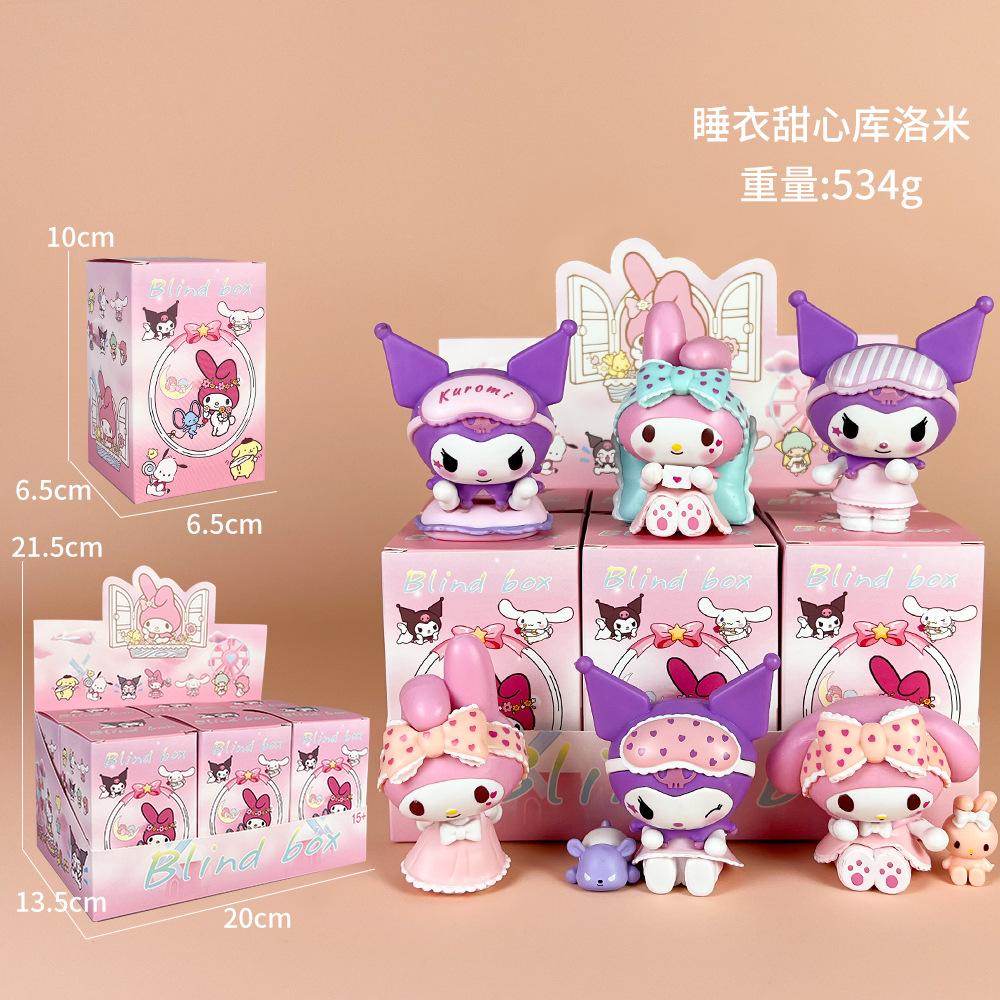 Original Sanrio Family Dessert Series Memo Blind Box Hand-Made Decorative Ornaments Birthday Gift Message Collect Toys