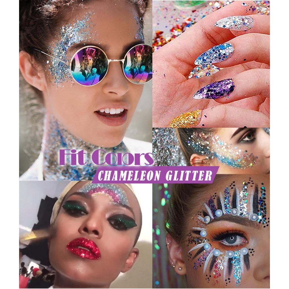 Fit Colors Sequenant Gel Mermaid's Scale Face, Body Lip Sequenant Eye Shadow Certain Stage Makeup