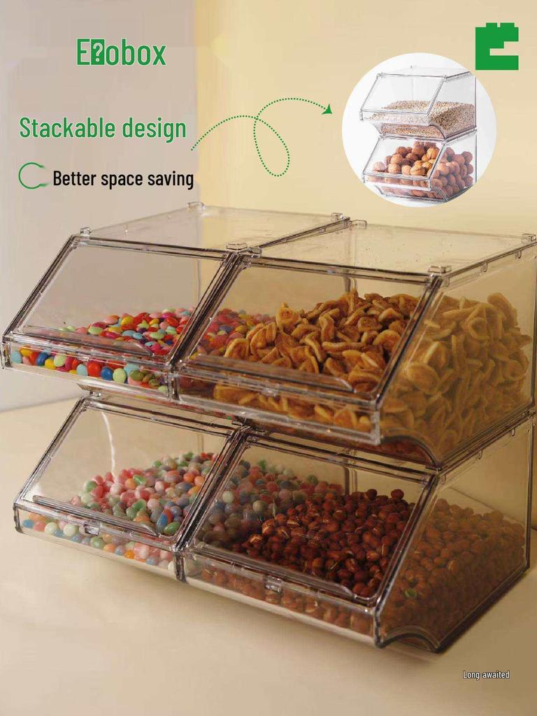 Yikou Supermarket Transparent Snack Display Box for Candy, Preserves, and Sunflower Seeds