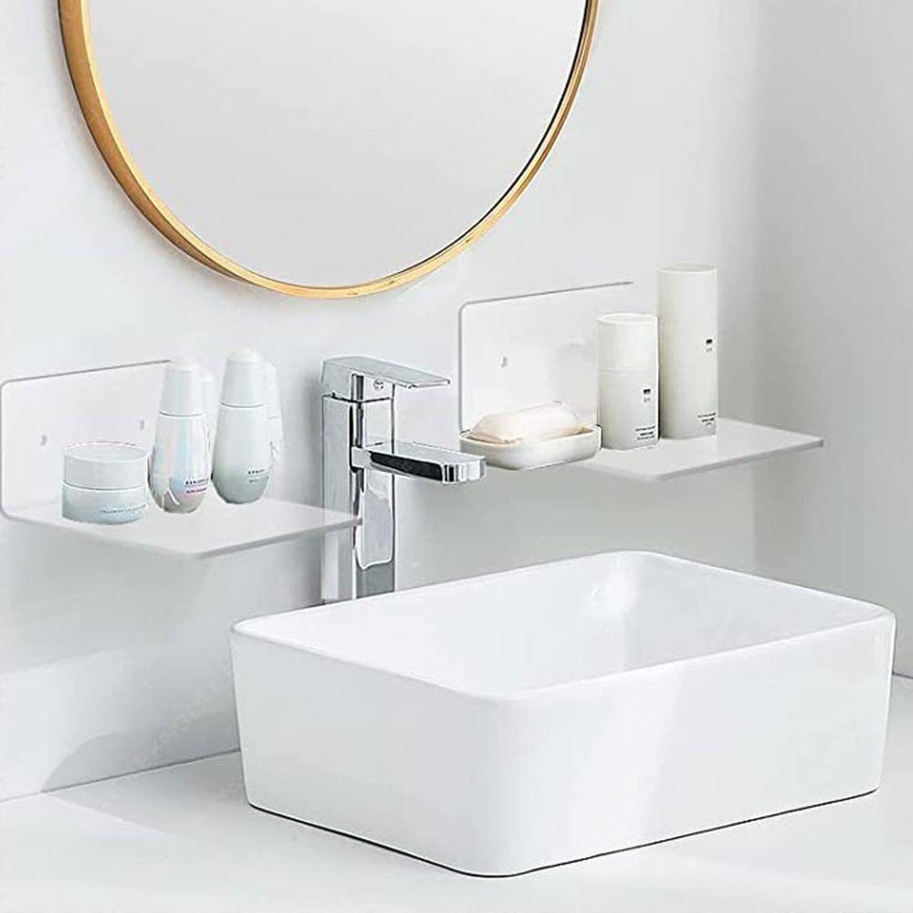 Minimalist Wall Hanging Shelves Transparent Design Floating Shelves Acrylic Shelves Bedroom Use