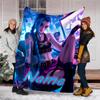 Personalized Custom Name Blanket - League of Legends Jinx Print Design,Blanket for Sofa,Bed,Travel,Camping - Soft and Warm, Great Gift