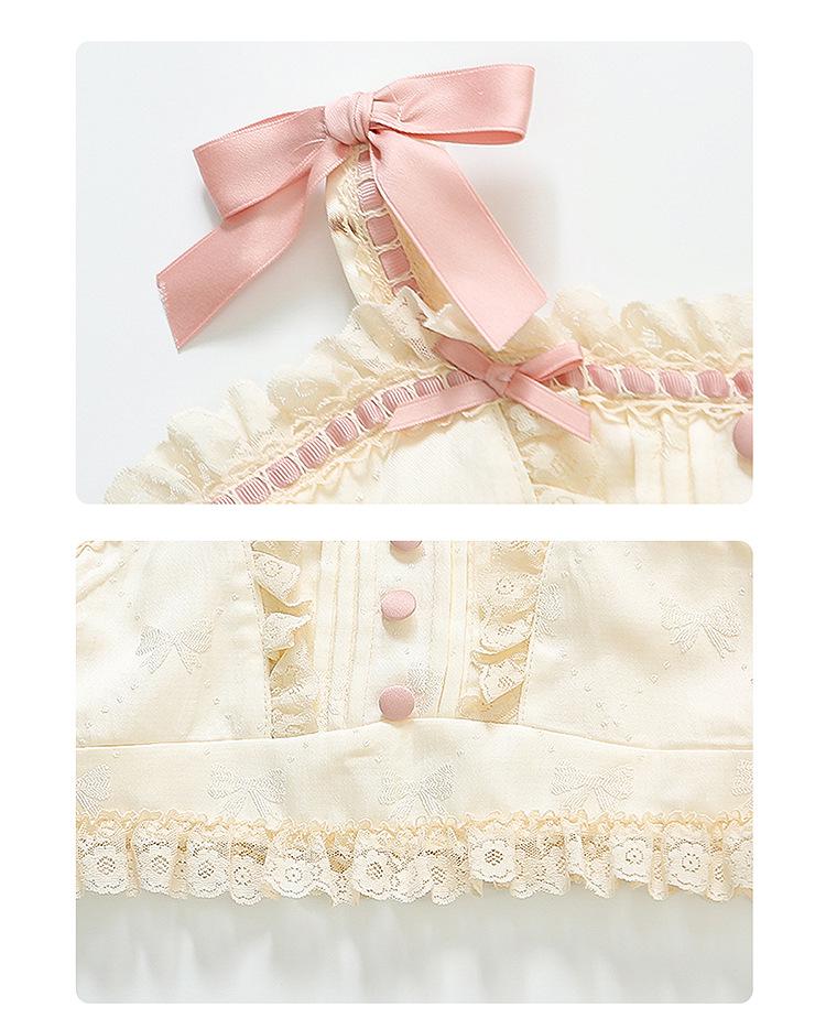 Girls' Dopamine Princess Summer Lolita Dress Set - Fluffy Birthday Party Outfit
