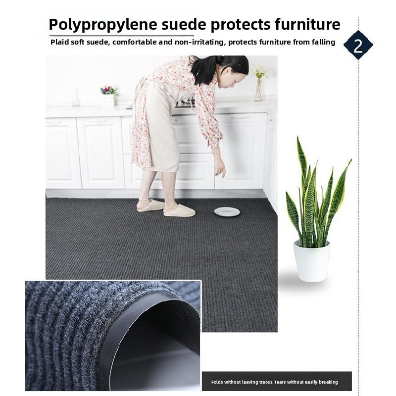 Modern Simple Patterned Corrugated Doormat With Absorbent Fibers For Indoor And Outdoor Use