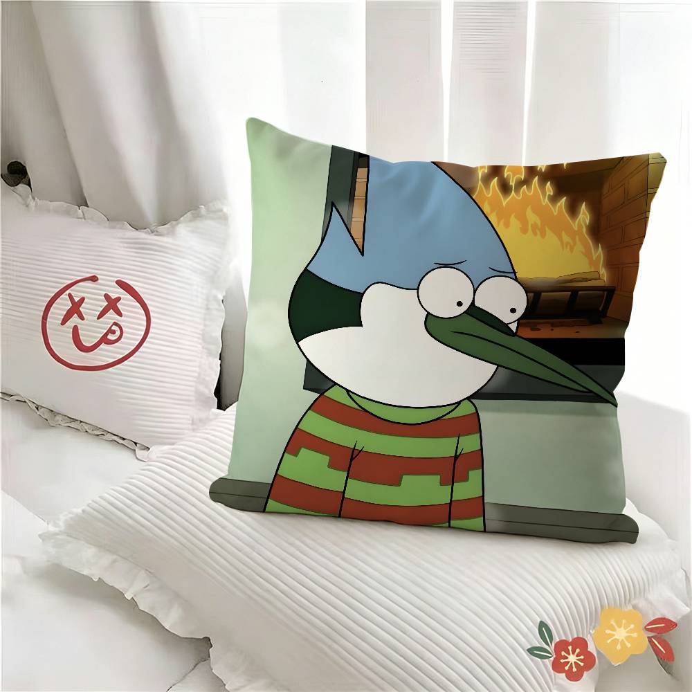 pc Regular Show Pillow Case Fashion Square Pillowcase Bedroom Sofa Room Ins Decoration Leisure