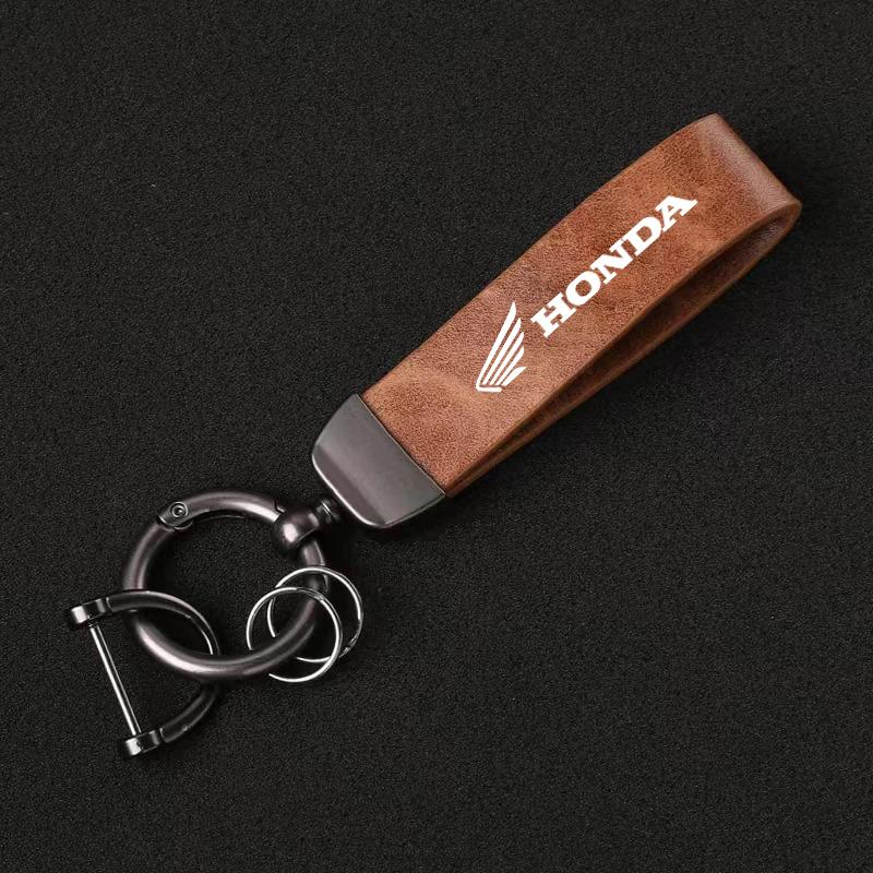 High-Grade Leather Motorcycle Keychain Keyring For Honda CBR 125R 954 600 650F 650R 1100XX 1000F CBR 600RR 1000RR AccessoriesOW3