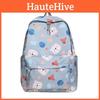 Cute Cartoon Bear Rocket Star Cloud Crown Print Student Backpack For Middle School