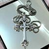 Women Silver Cross Choker Fashion Punk Gothic Rose Cross Pendants Necklace for Y2k Hip Hop Necklace Sweater Chain Gifts