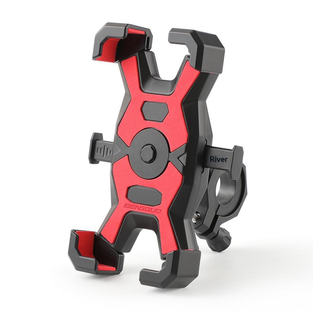 BENGGUO 4-Claw Bicycle Phone Mount 360 Degree Rotation Shockproof Motorcycle Cell Phone Bracket
