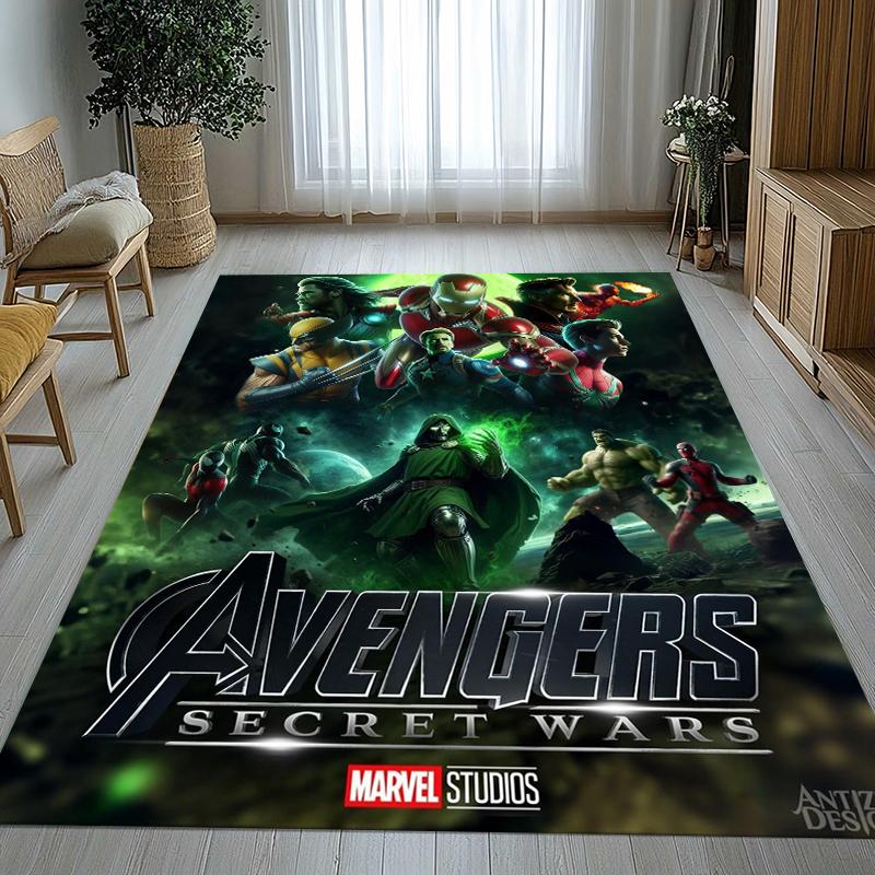 

Marvel Avengers Spider Man Cartoon Living Room Non-Slip Area Rug Soft Carpet for Bedroom Kids Playroom Sofa,Home Decor Doormat 40x60cm