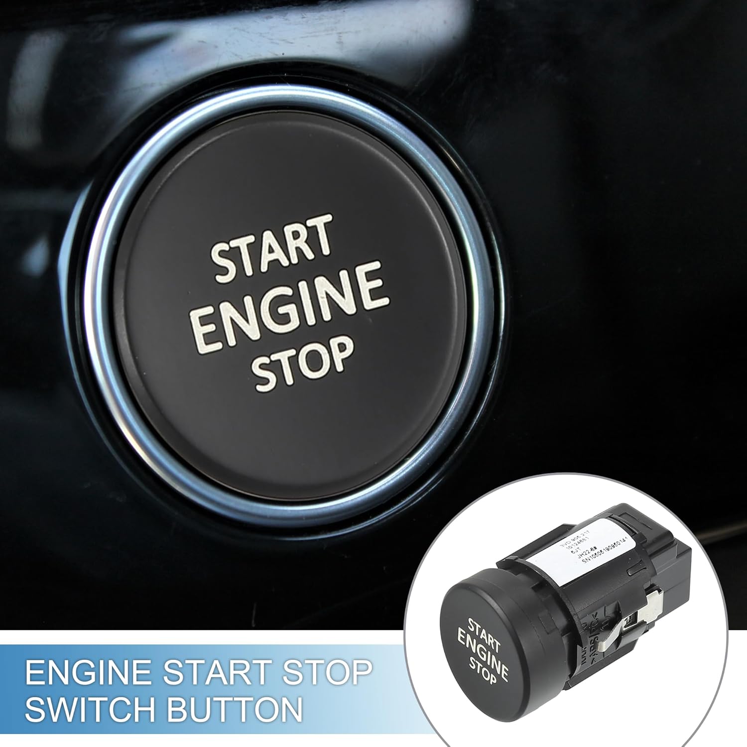 Кнопка запуска двигателя No.3VD905217 Кнопка Start-Stop для Skoda Kodiaq 2017-2021 Черный