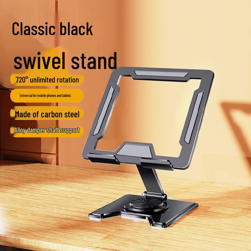 Suport metalic pliabil rotativ la 360° pentru laptopuri, tablete și telefoane
