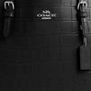 Coach 33 Silver Metal Accessories Leather Tote Shopping Bag Shoulder Handbag Large Women Tote Black CW018-SVBK
