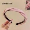 Retro French Wide Skull Top Sponge Headband for Women - Milk Coffee Color Hair Accessory
