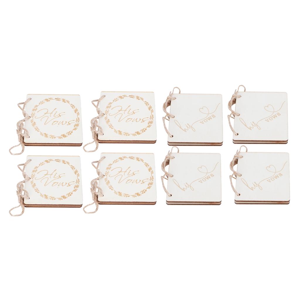 2 Sets Hochzeit Gelübde Bücher Exquisite Geschenk Karte Erklärung Broschüren Requisiten Liefert