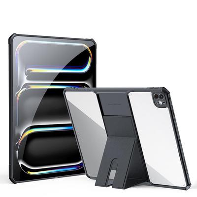 2025/2024 iPad Pro 11-inch M5/M4 Case, Clear, Transparent, with Stand, Shockproof, iPad Pro 11, M5, M4 Cover, Back Snap-On