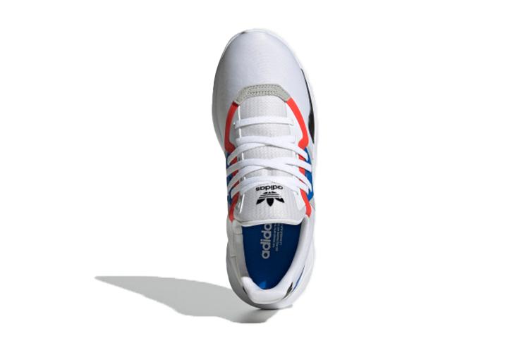 Adidas Originals Flex Collection J Abrasion Resistant Breathable Low top Kids Lifestyle Shoes White Blue Gray Unisex FX5321