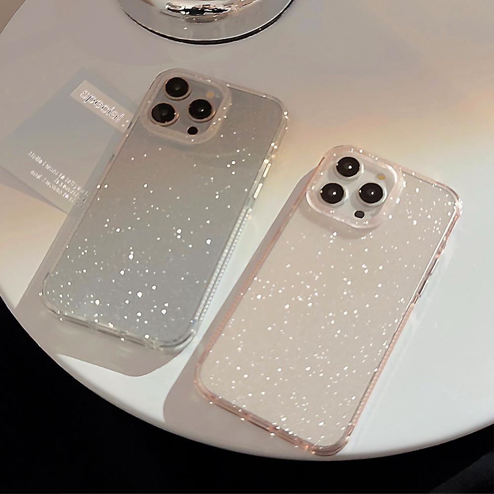 Glitter Color Transparent Mobile Phone Case 13 Suitable for Apple 15promax Anti Fall IPhone 14 Silicone 12 Solid Color 11
