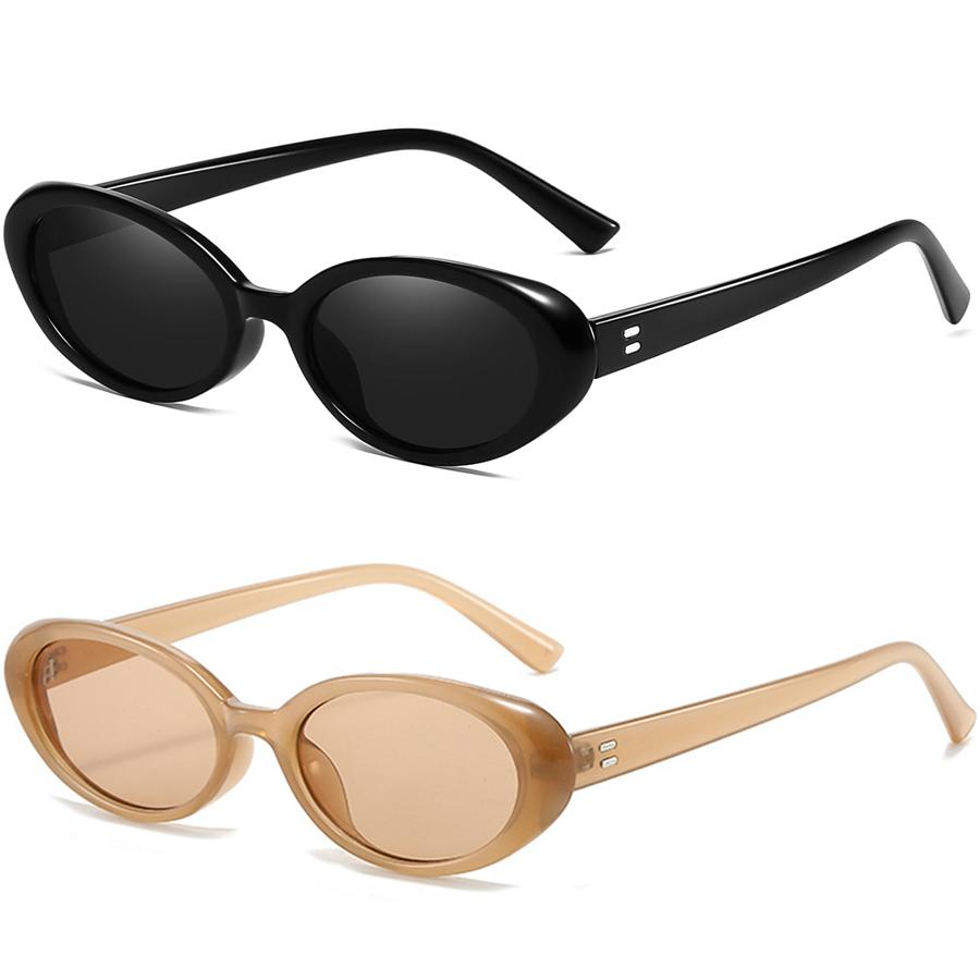 Modne Damskie Okulary Przeciwsłoneczne w Kształcie Owalnym Najnowsza Modna Stylizacja dla Pań Letnie Okulary Przeciwsłoneczne Vintage Styl Markowy Mała Oprawka Okulary do Jazdy