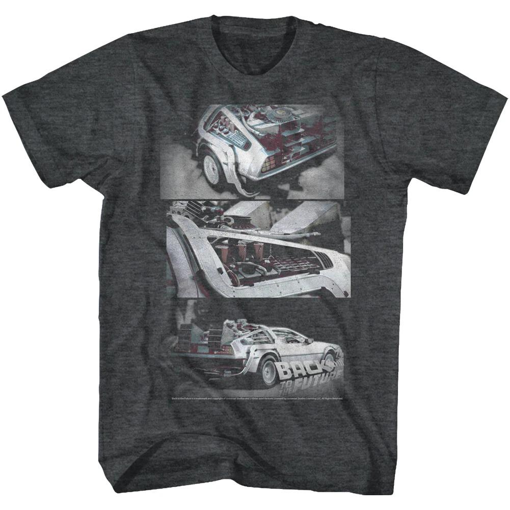 Back To The Future Movie Faded Delorean Trio Marty McFly Men s T Shirt L