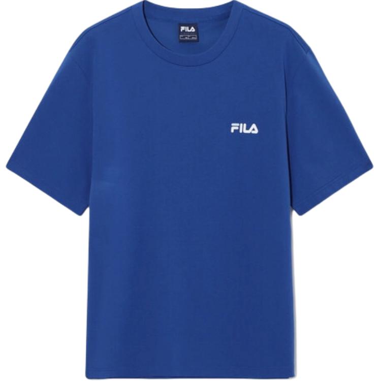 FILA T Shirts Unisex Blue Crew Neck FS262RS01U009-452 L