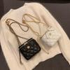 Camellia Rhombic Chain Box Small Bag Women's Winter Mini Shoulder Crossbody Bag Purses and Handbags Women Handbags Purses