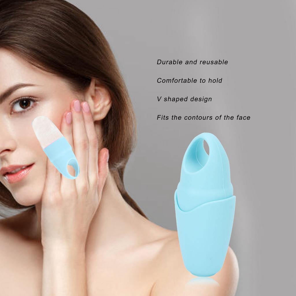 V Shaped Design Making Calming Removing Puffiness Silicone Material Face Ice Mold for Beauty Care