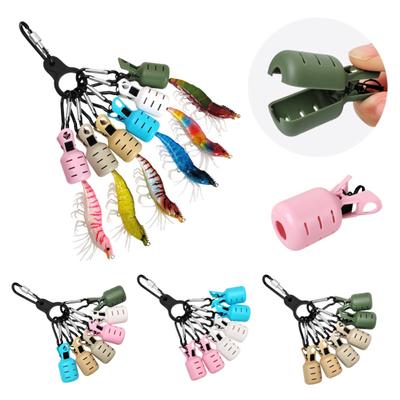 1 Set Copri Amo da Pesca con Moschettone Portatile Custodia Protettiva per Amo da Gambero e Jig per Calamari Clip a Cappuccio Accessori da Pesca