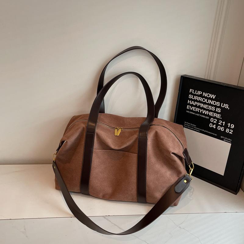 

Autumn and winter new simple portable women s bag fashionable retro large-capacity tote bag commuter shoulder oblique span bag темно-коричневого