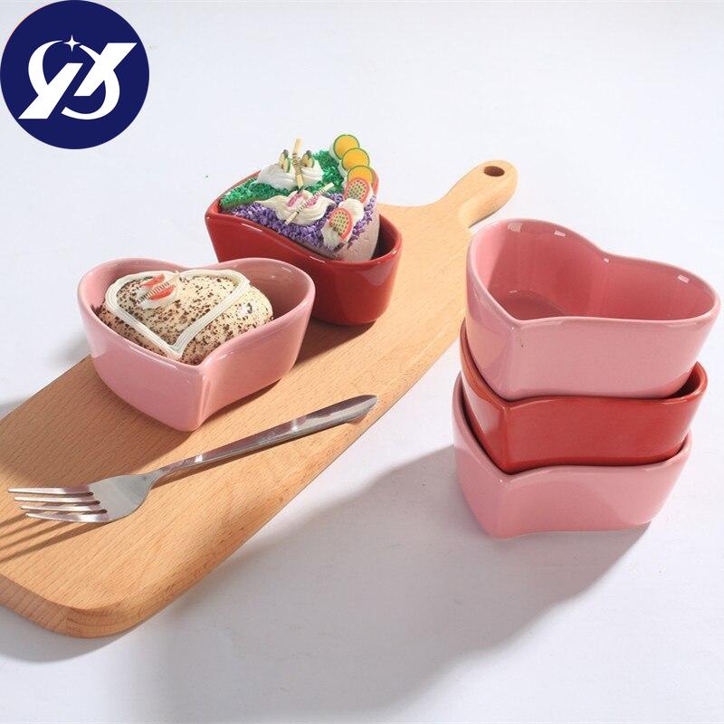 Ceramic Baking Bowl Cake Mold Oven Heat Resistance Dessert Bowl Pudding Steamed Egg Bowl Tableware 90ML
