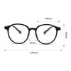 Transparent Blue Frame Blue Light Blocking Round Minus Diopter Glasses Prescription 0 To -6 0