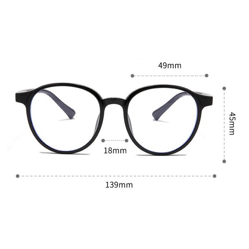 Transparent Blue Frame Blue Light Blocking Round Minus Diopter Glasses Prescription 0 To -6 0