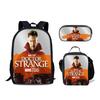 Doctor Strange 2 Multiverse Backpack Lunch Bag Pencil Case Student School Set For Teens