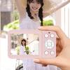 Double Screen Selfie Camera 4K 64MP 18X Zoom Portable Digital Camera Pink for Vloggings School Trip