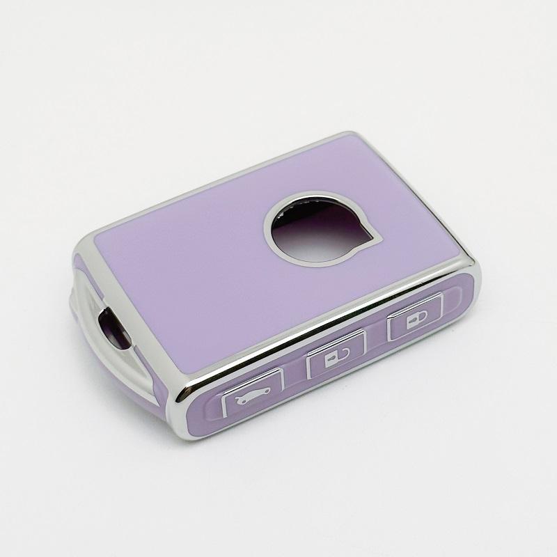 Car Key Case Cover Key Holder with Keychain for Volvo XC40 XC60 S90 XC90 V90 T5 T6 T8 Accessories