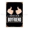 Girlfriend Boyfriend Funny Metal Plaque Poster Garage Garage Wall Cave Cinema Designer Tin Sign Poster