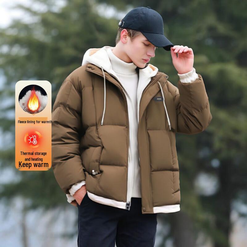 JEEP Men s Hooded Thickened Winter Padded Jacket M