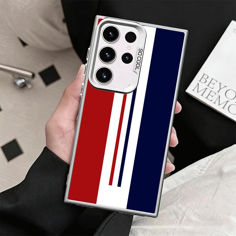 Luxury Sports Line Cool Stripe Soft Phone Case for Samsung Galaxy S24 S25 FE S26 Edge S23 Ultra S22 Plus S21 + Shockproof Cover